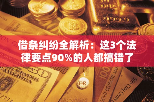 北京借条纠纷全解析：这3个法律要点90%的人都搞错了