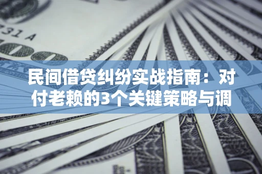 北京民间借贷纠纷实战指南：对付老赖的3个关键策略与调解盲区解析