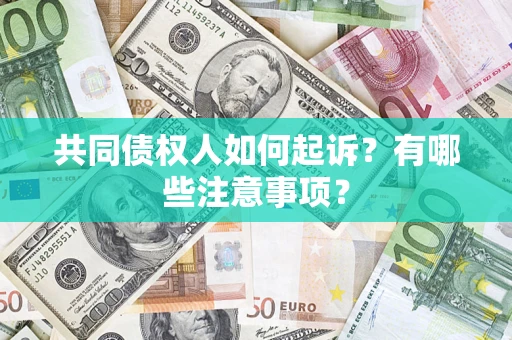 北京共同债权人如何起诉？有哪些注意事项？